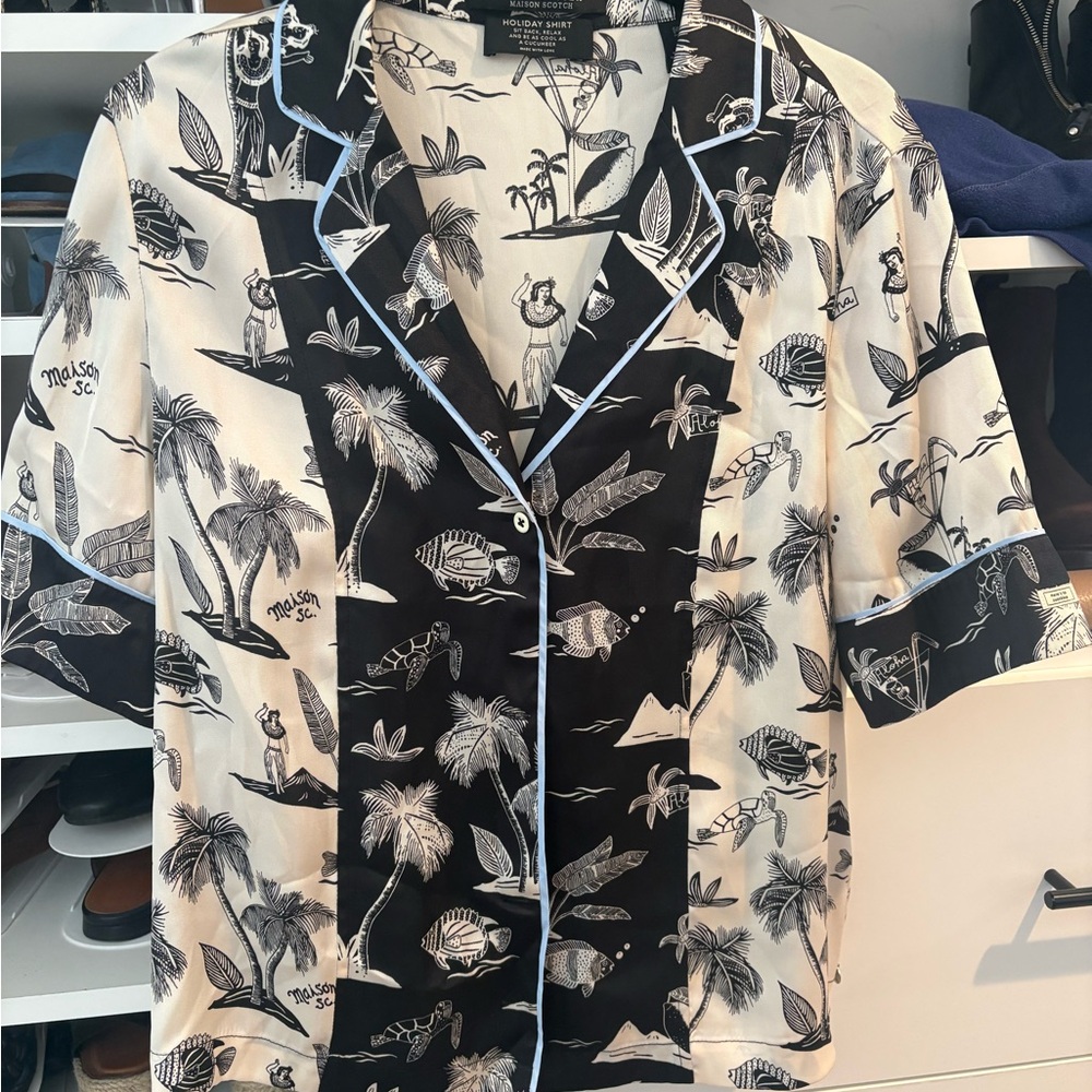 Scotch & Soda Black and White womens Shirt